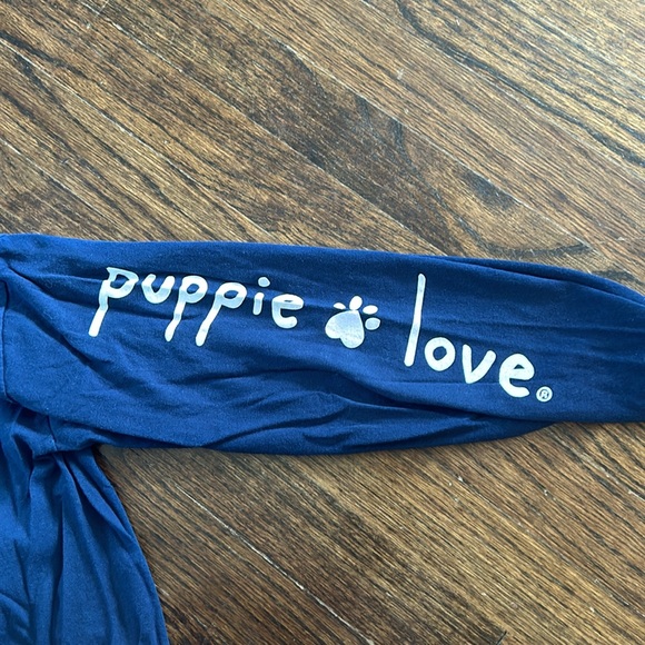 Puppie love long sleeve navy and camouflage shirt - Picture 2 of 5